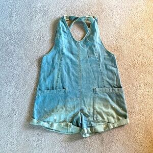 We The Free Light Blue Denim Romper